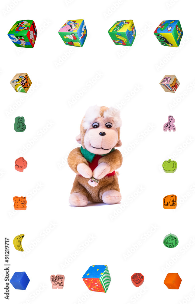 Obraz premium monkey plush. Toys baby soft