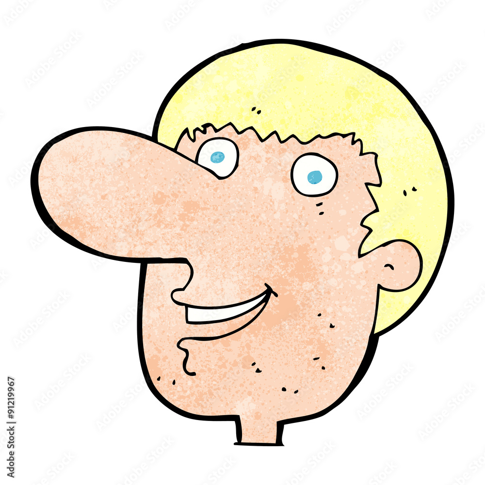 Fototapeta premium cartoon happy male face