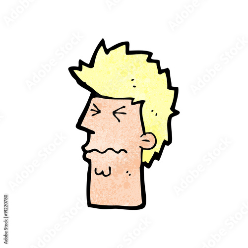 cartoon stressed out face