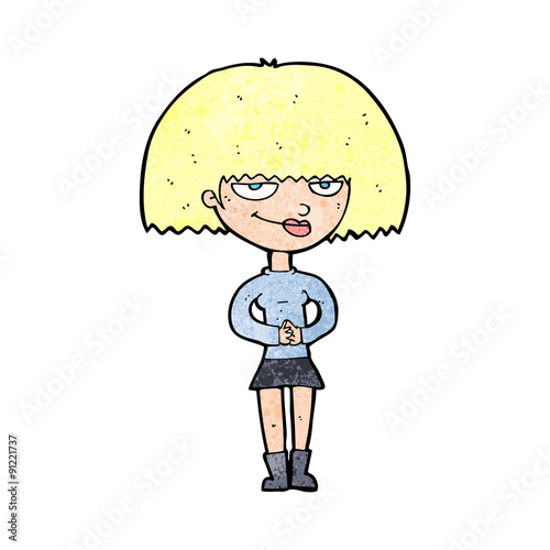 cartoon sly woman