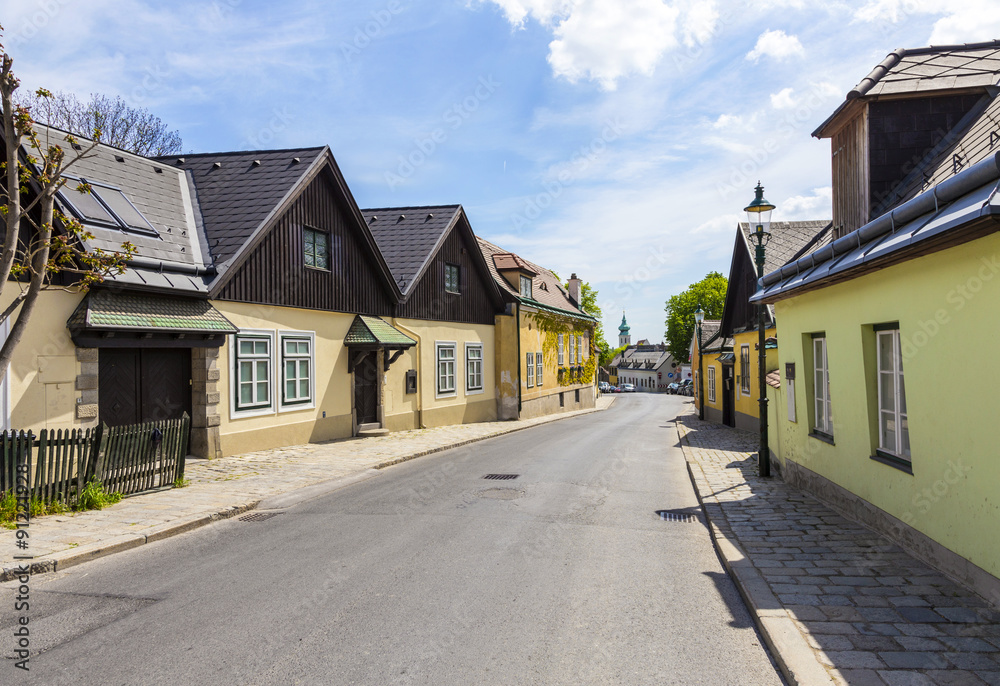 village of Grinzing in vienna in early morning light village of Grinzing in vienna in early morning light