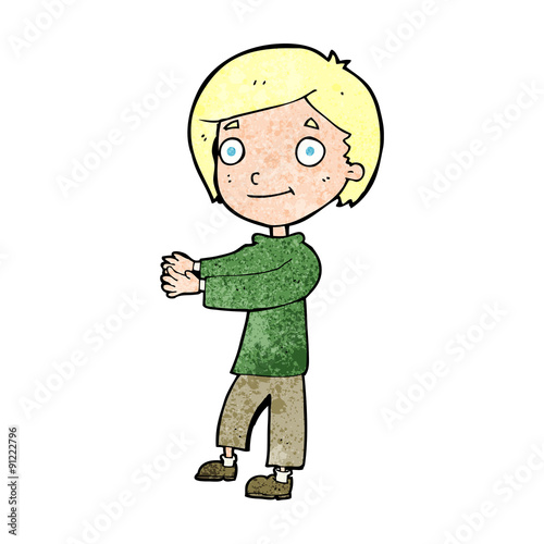 cartoon happy boy