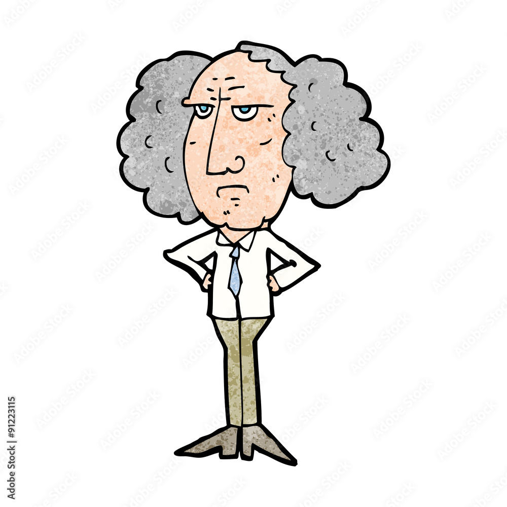 cartoon big hair lecturer man cartoon big hair lecturer man