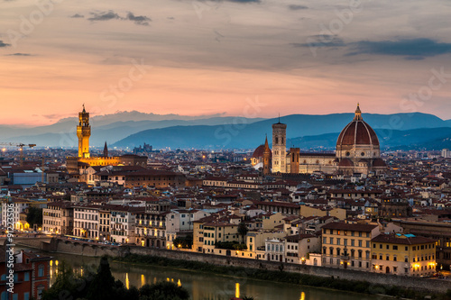 Panoramic sunset Florence