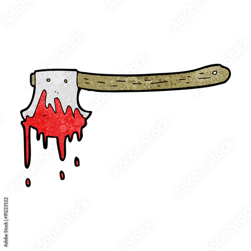 cartoon bloody axe