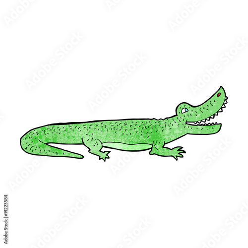 cartoon happy crocodile © lineartestpilot