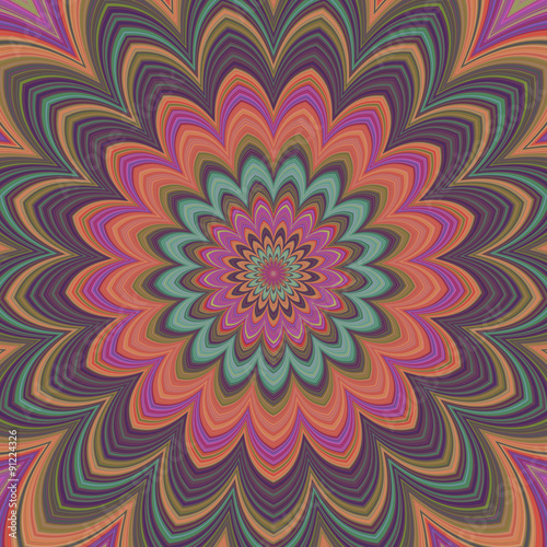 Fullscreen generated symmetrical psychadelic flower