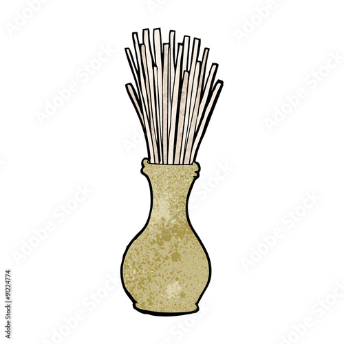 cartoon reeds in vase