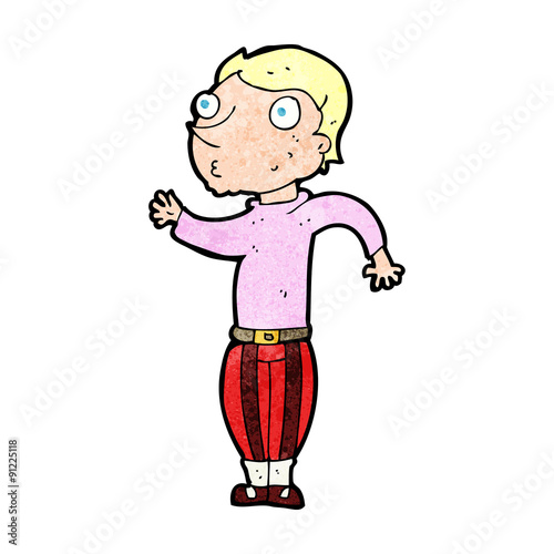cartoon man in loud clothes