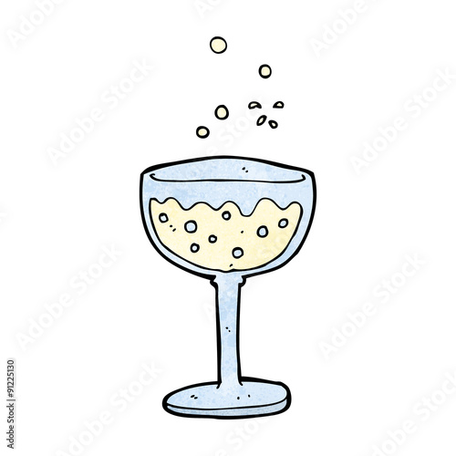 cartoon sparkling wine