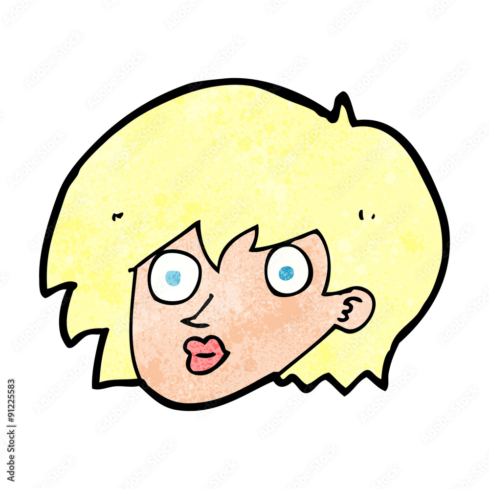 cartoon surprised female face cartoon surprised female face