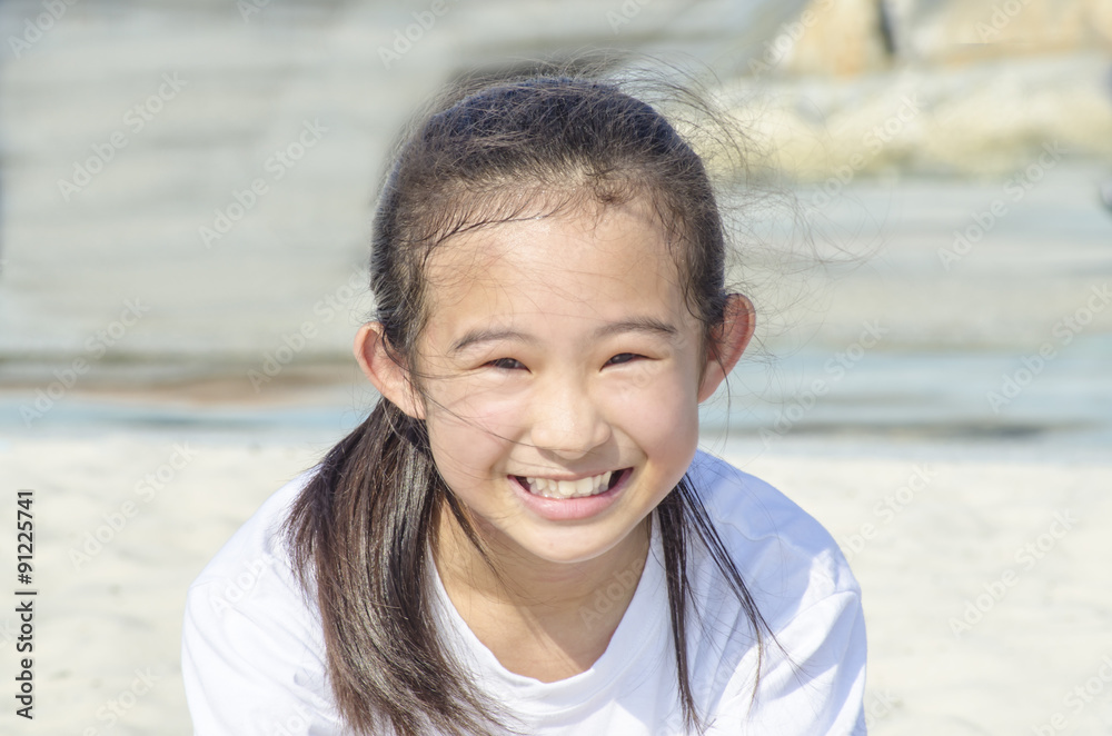 Pretty girl on the beach