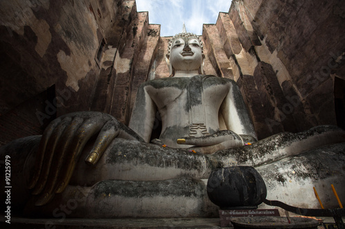 Lord Buddha was respectfully engaged placed at an ancient temple called Wat Srichum in Sukhothai. The temple was built about 700 years ago in Sukhothai  is part of the Sukhothai Historical Park.