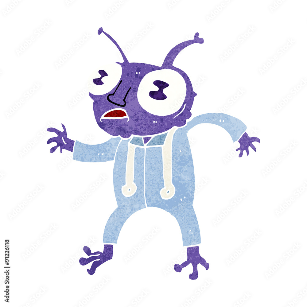 cartoon alien spaceman
