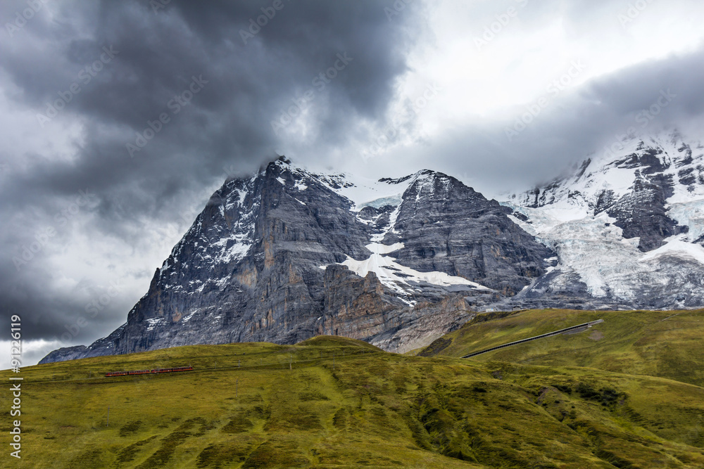 Alpine mountain range in Switzerland, Europe Alpine mountain range in Switzerland, Europe