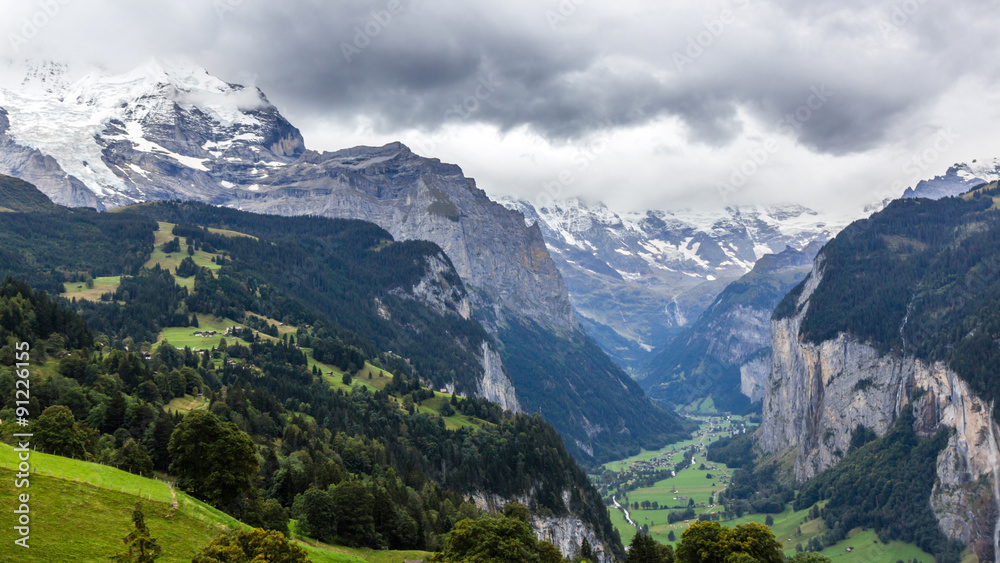 Lauterbrunnen Valley in Switzerland 