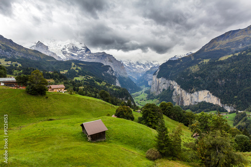 Lauterbrunnen Valley in Switzerland