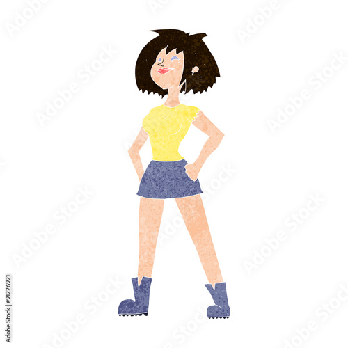 cartoon capable woman