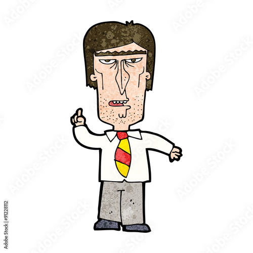 cartoon grumpy boss