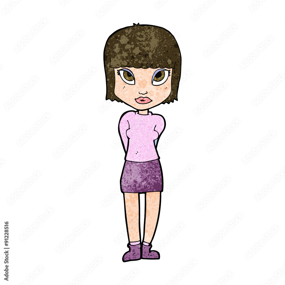 Fototapeta premium cartoon woman standing