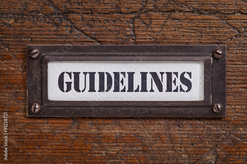 Quadro em tela guidelines file cabinet label
