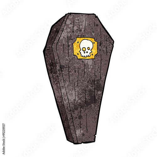 spooky cartoon coffin