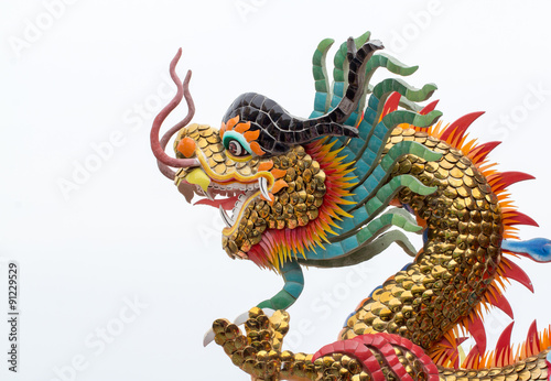 Chinese style dragon statue © taaee