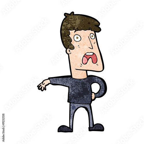 cartoon complaining man