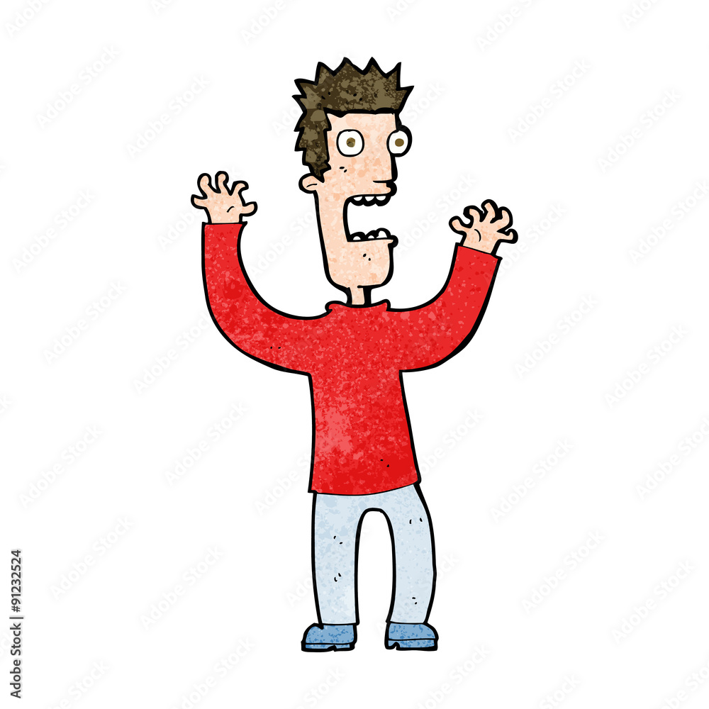 cartoon terrified man cartoon terrified man