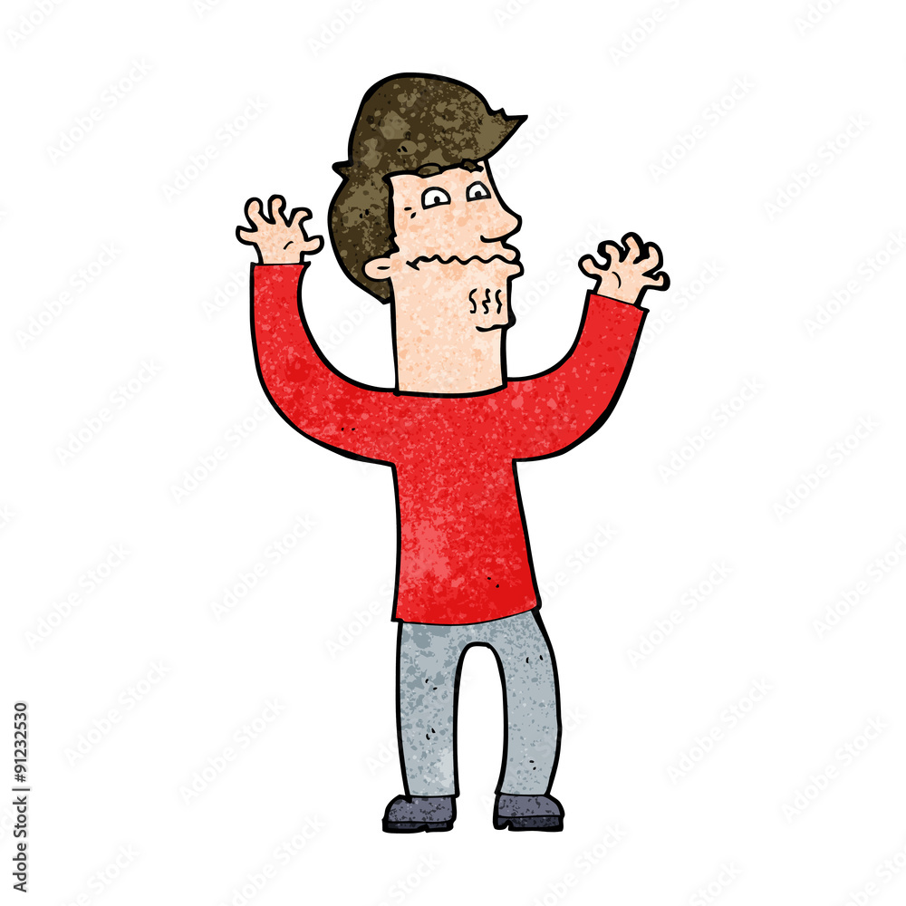 cartoon nervous man cartoon nervous man