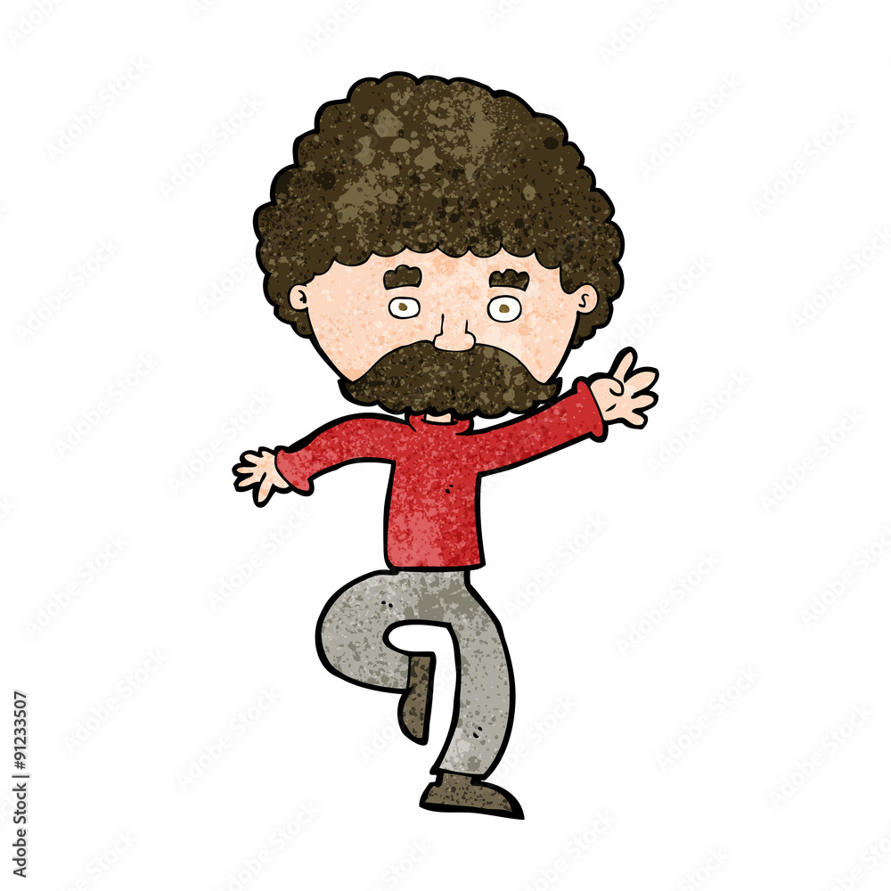 cartoon mustache man disco dancing cartoon mustache man disco dancing