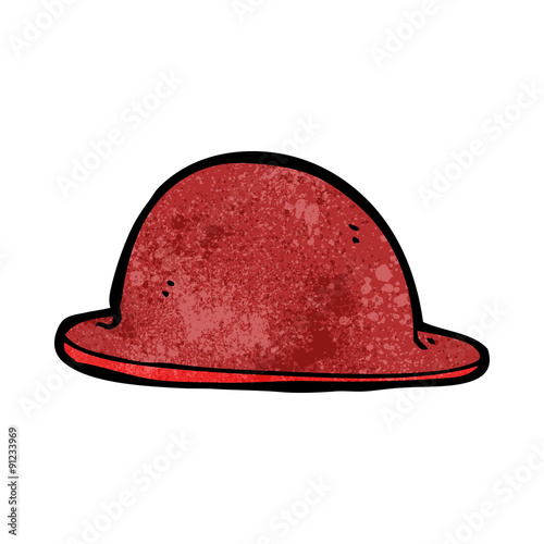 cartoon red bowler hat