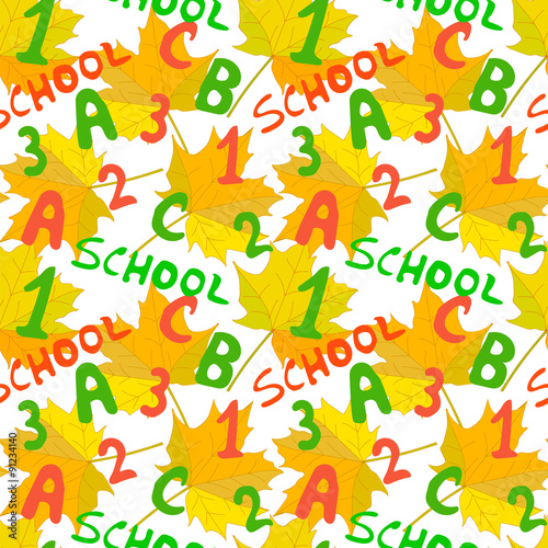 First September Education Seamless Pattern Concept Study Back to