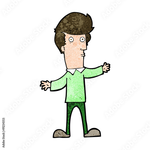 cartoon startled man