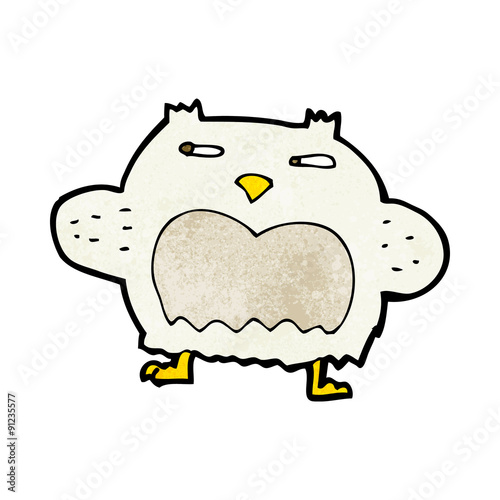 cartoon suspicious owl