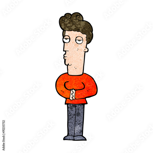 cartoon arrogant man