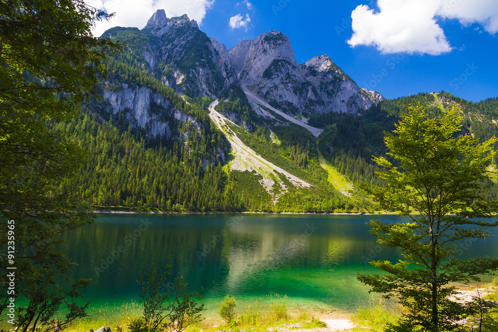 Gosaukamm with Gosausee lake, Alps, Austria