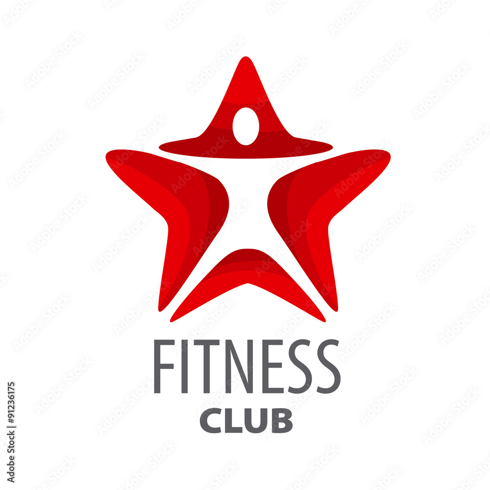 Obraz premium vector logo red star for fitness club