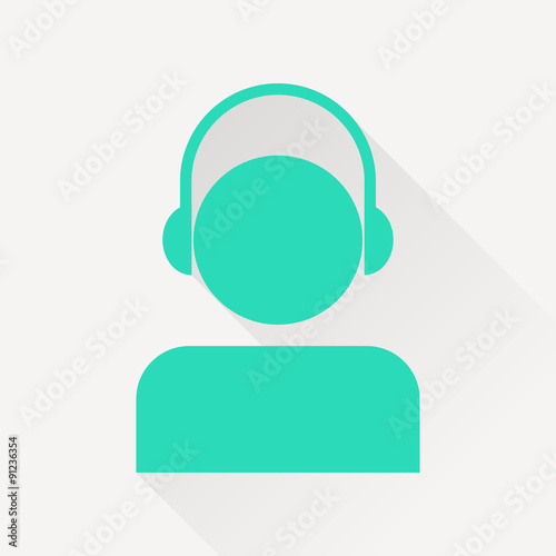 icon of head in headphones