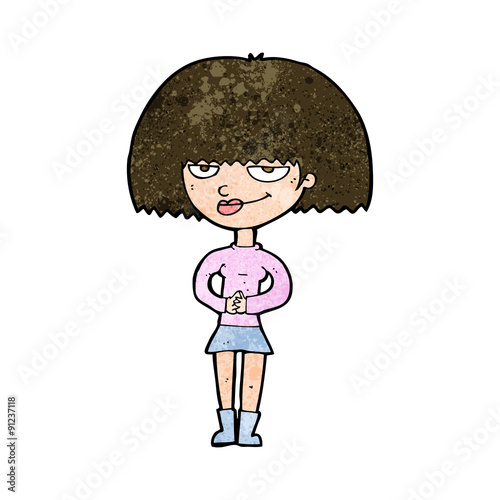 cartoon sly woman