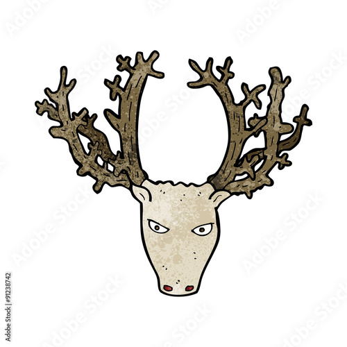 cartoon stag head