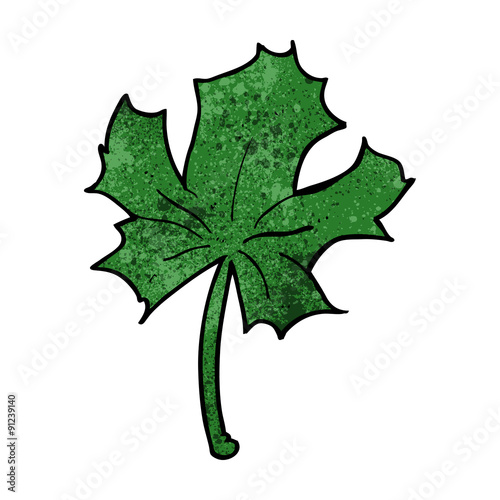 cartoon red maple leaf