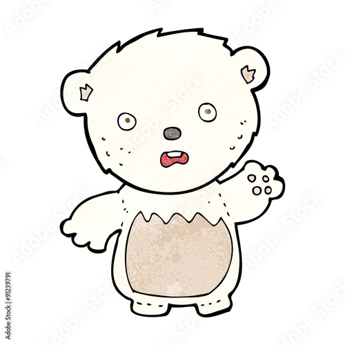 cartoon worried polar bear