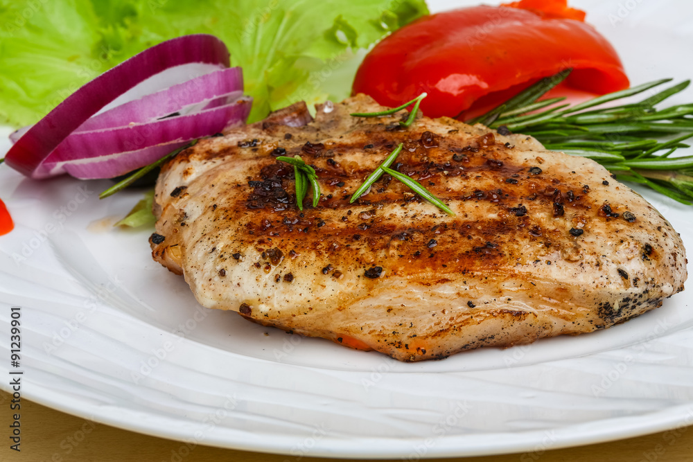Grilled pork steak Grilled pork steak