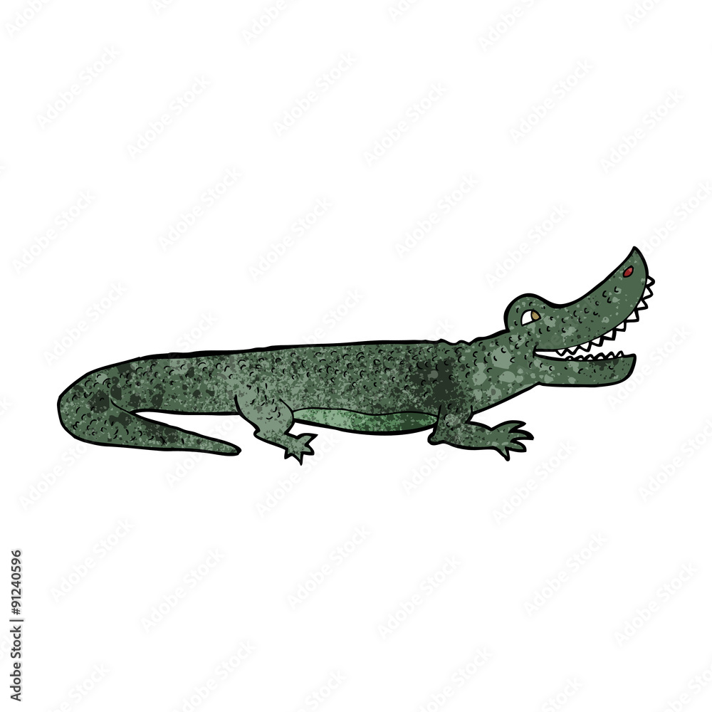 Fototapeta premium cartoon happy crocodile