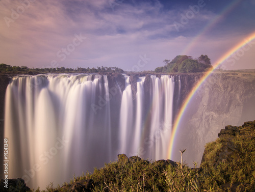 A rainbow at the Victoria Falls