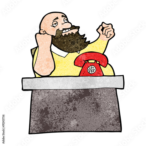 cartoon arrogant boss man