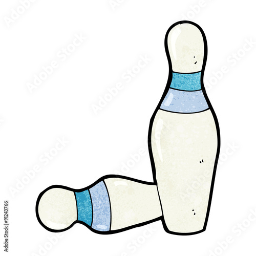 cartoon ten pin bowling skittles