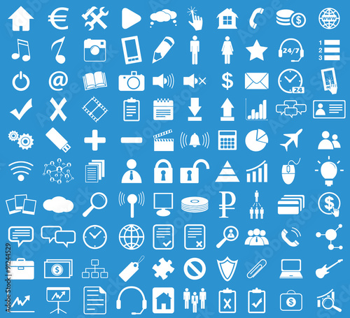 Webdesign icon set, blue
