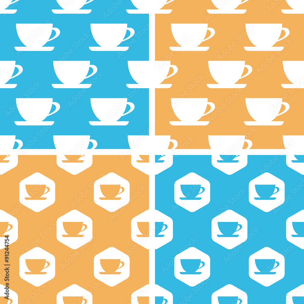 Cup pattern set, colored